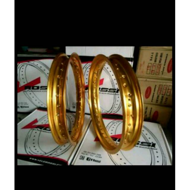 Velg rossi 140 160 ring 14 Dan 17 Silver Warna Hitam Merah Kuning