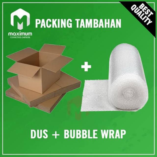 

Facking Tambahan Untuk Paket Anda Lebih Aman Bubble Wrap + Dus