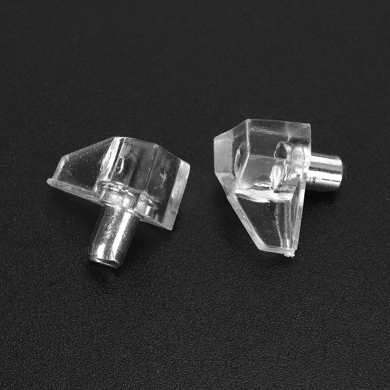 100 Pcs Clear Shelf Support Pegs -5 mm Cabinet Shelf Clips,Shelf Holder Pins Bracket Steel Pin for Cabinet Furniture