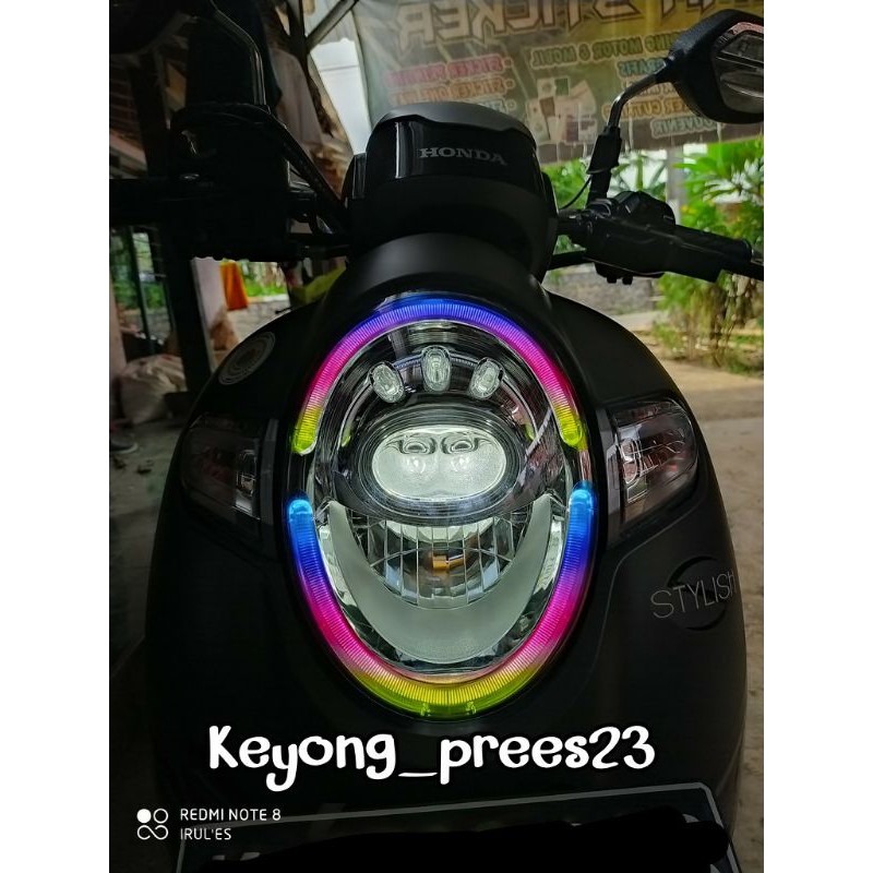 sticker lampu alis scoopy tema RGB / sticker lampu scoopy / sticker scoopy /RGB scoopy