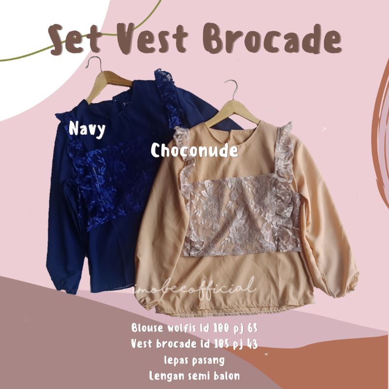 SET VEST BROCADE // SETELAN TANKTOP RUFFLE BRUKAT