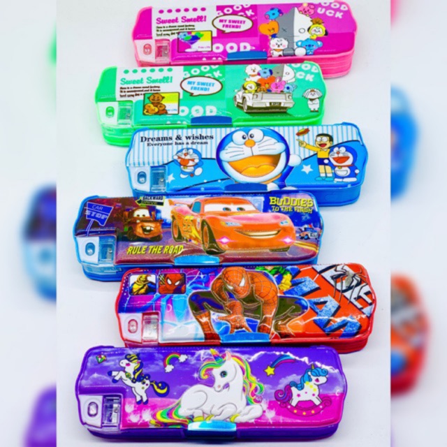 Tempat Pensil Magnet Cover Timbul 2 Sisi Fancy Good Quality Lucu-2