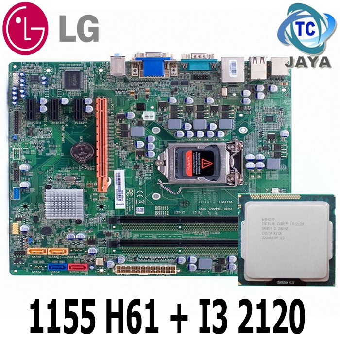 Paket MOBO Intel LGA 1155 H61 OEM Plus Processor I3 2120