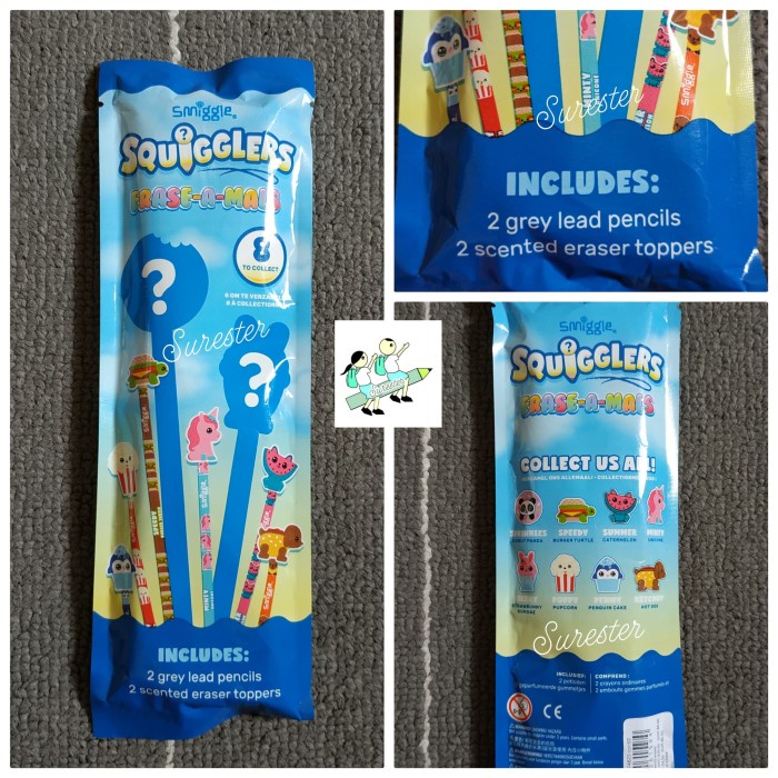 

Dijual Smiggle Squigglers Pencil Eraser/Pencil Penghapus Smiggle Limited