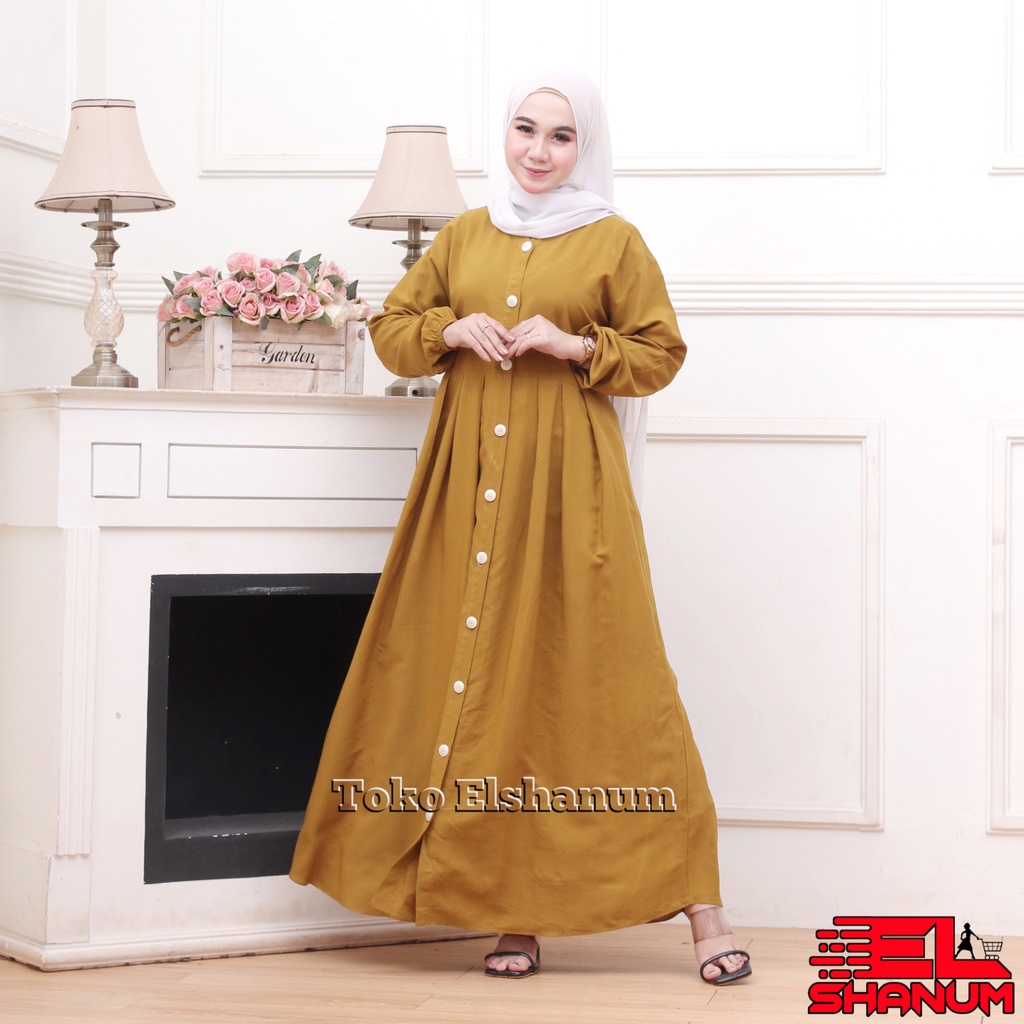 Gamis Syari Terbaru Rayon Premuim Polos Murah Lengan Panjang Busana Muslim Wanita  Remaja Dewasa Kekinian Wudhu Friendly