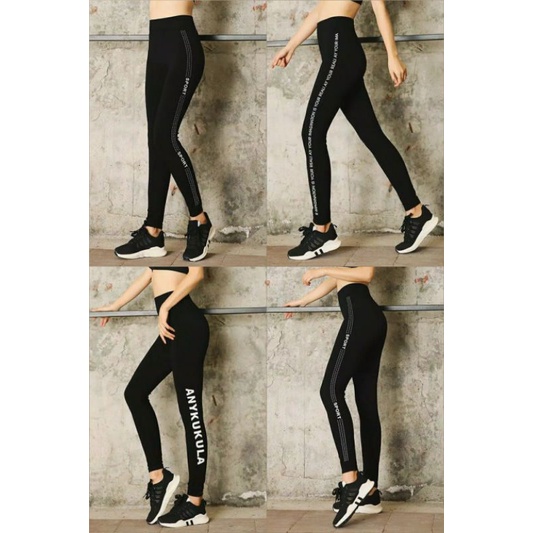 legging hitam wanita/legging yoga