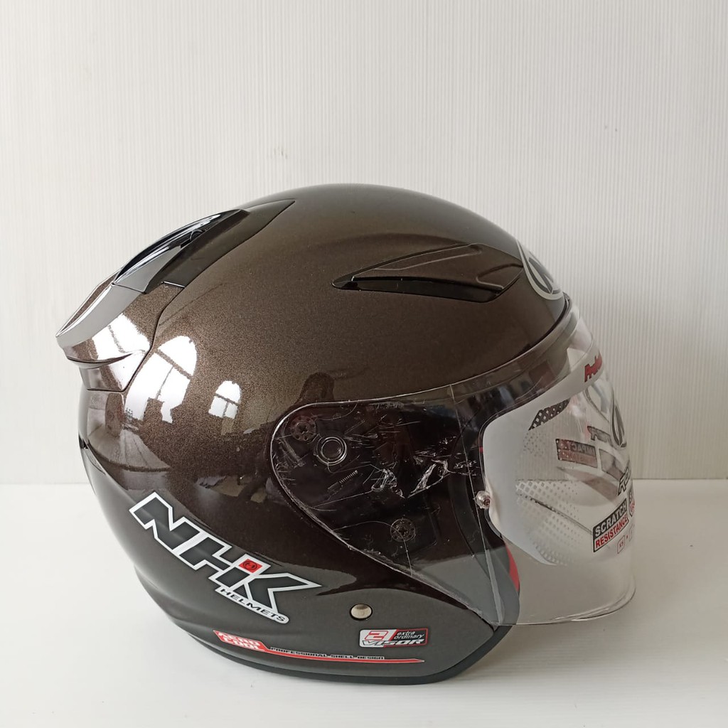 HELM NHK R1 GUNMATE  NHK R-1 POLOS SOLID GUNMATE DOUBLE VISOR