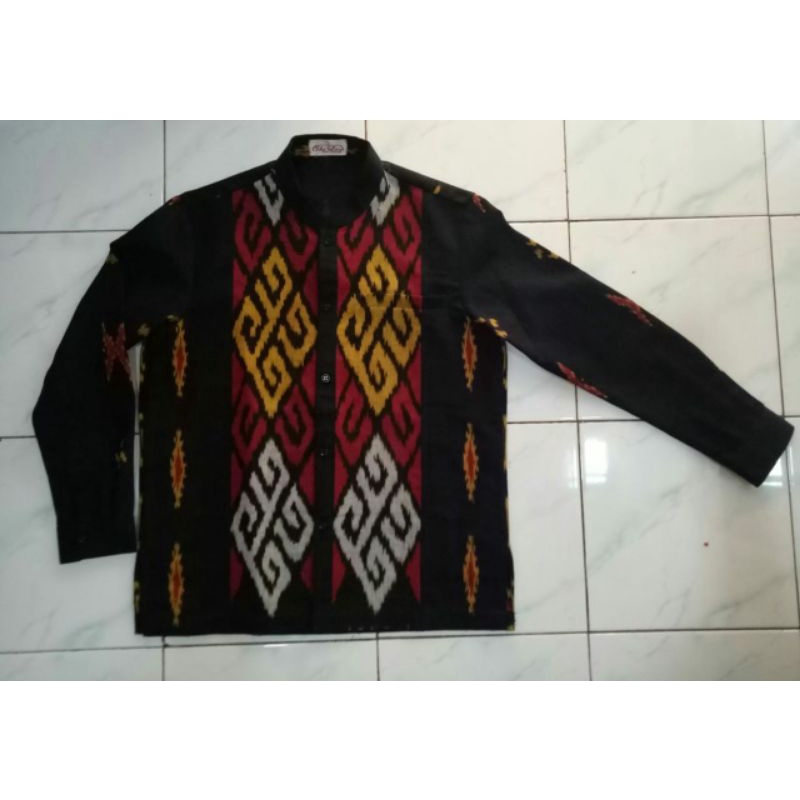 kemeja tenun pria tenun pendek kemeja batik pria KT014