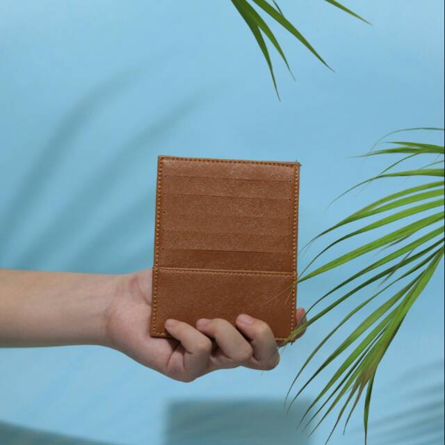 Cardholder Card Holder Dompet Kartu Pria Wanita 12 Slot Coklat Murah