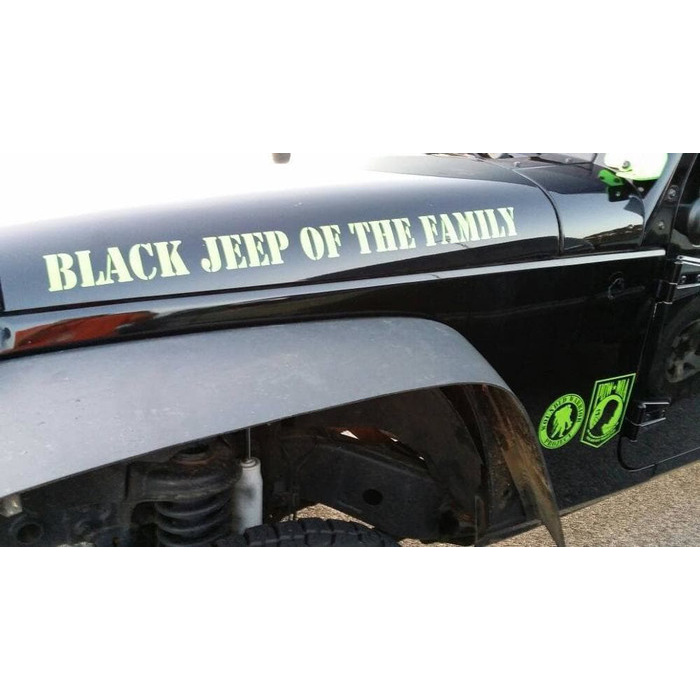 

STICKER BLACK JEEP OF THE FAMILY/STIKER JEEP ONLY 1 PCS UK 5X55CM Elegan