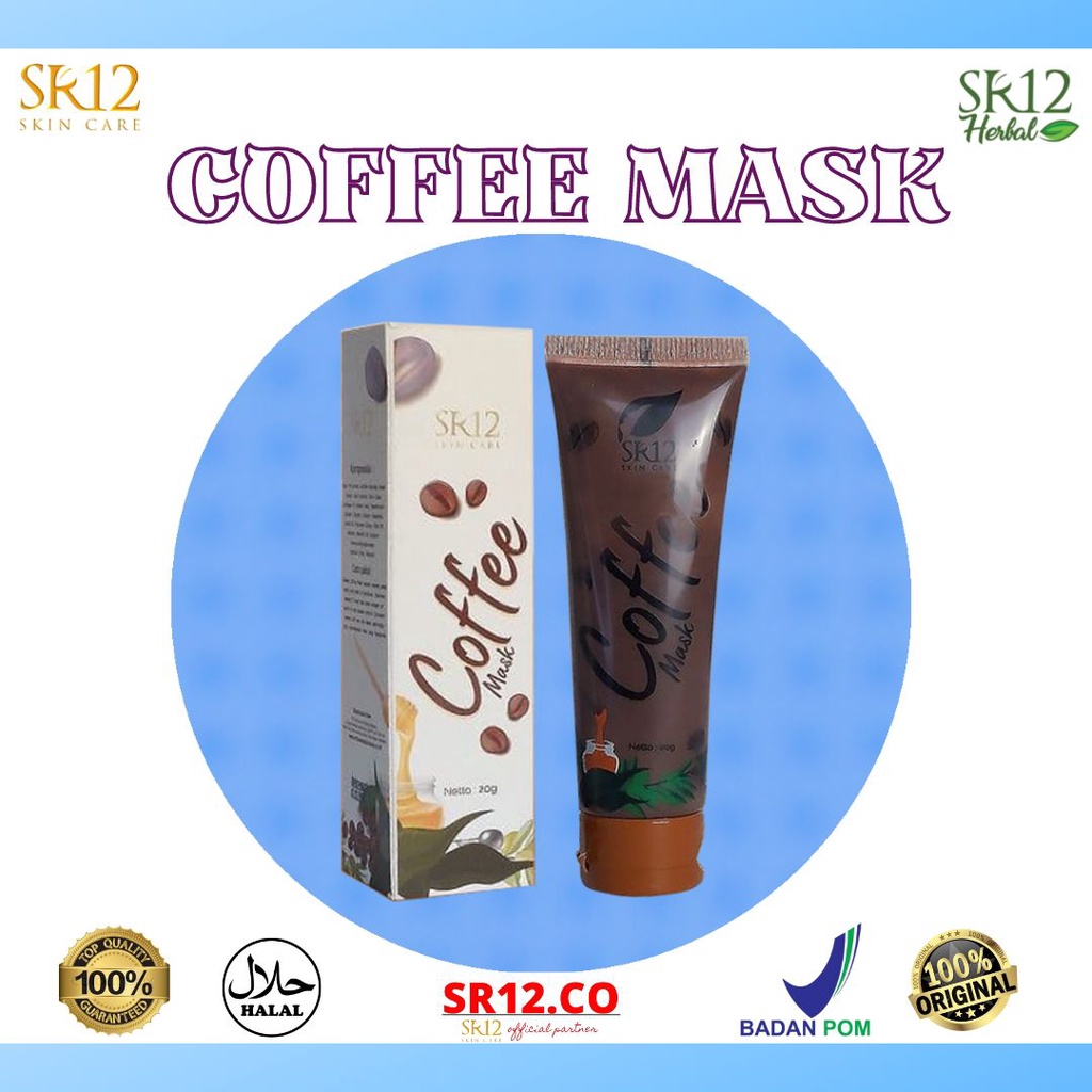 Coffee mask sr12 Masker kopi wajah tube Masker kopi komedo Masker kopi sr12 Masker kopi organik Mask