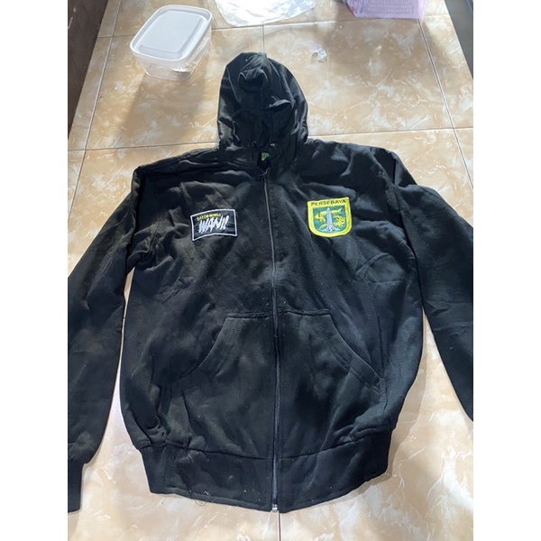 Jaket hoodie persebaya casual 3 tone green force wani