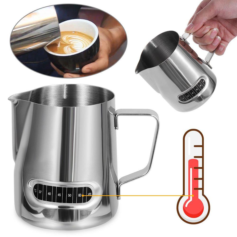 Solighter Milk Frothing Pitcher Latte Art Dengan Display Suhu Pitcher Kukus Kopi Susu