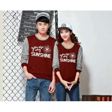 Muslim atasan 4484 kaos lengan panjang pria wanita hitam abu kaos pasangan murah import wanita