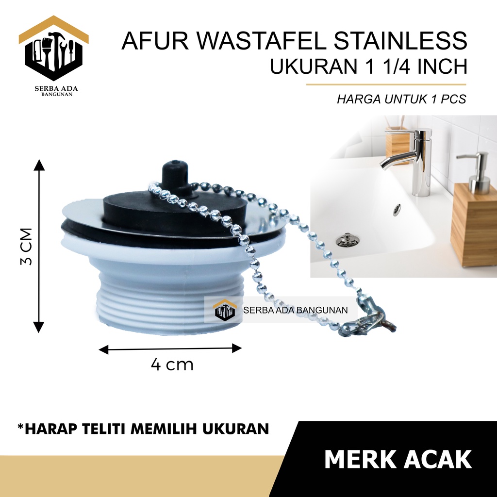 AFUR WASTAFEL 11/2 11/4 INCH SARINGAN PEMBUANGAN AIR BAK CUCI PIRING PLASTIK / STAINLESS TERMURAH