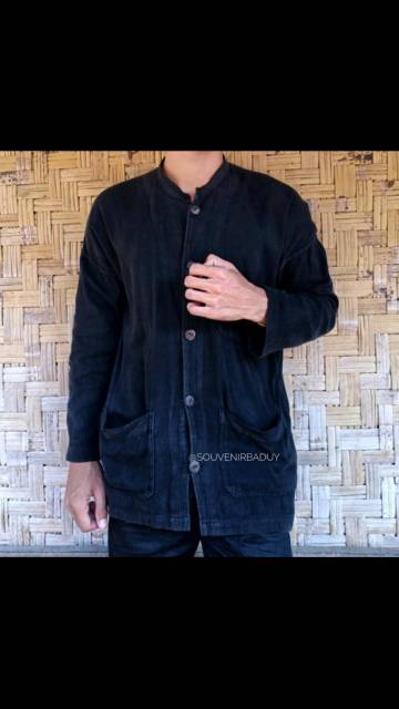 1 set baju+iket Baju Tenun khas suku baduy Original  Tenun