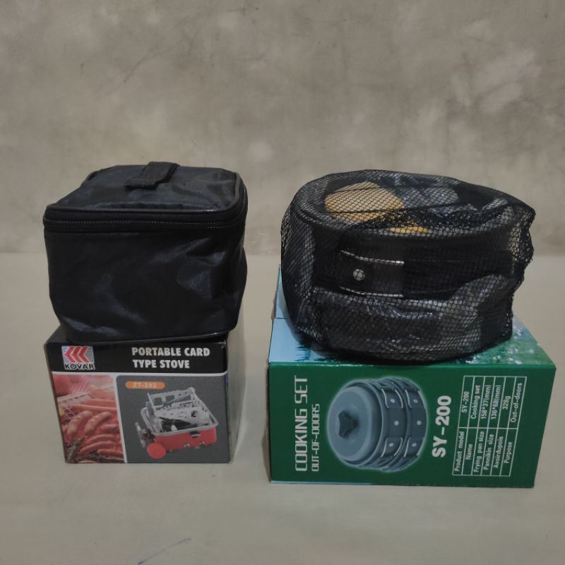 Paket Alat Masak Camping SY/DS200 + Kompor Portable Kovar