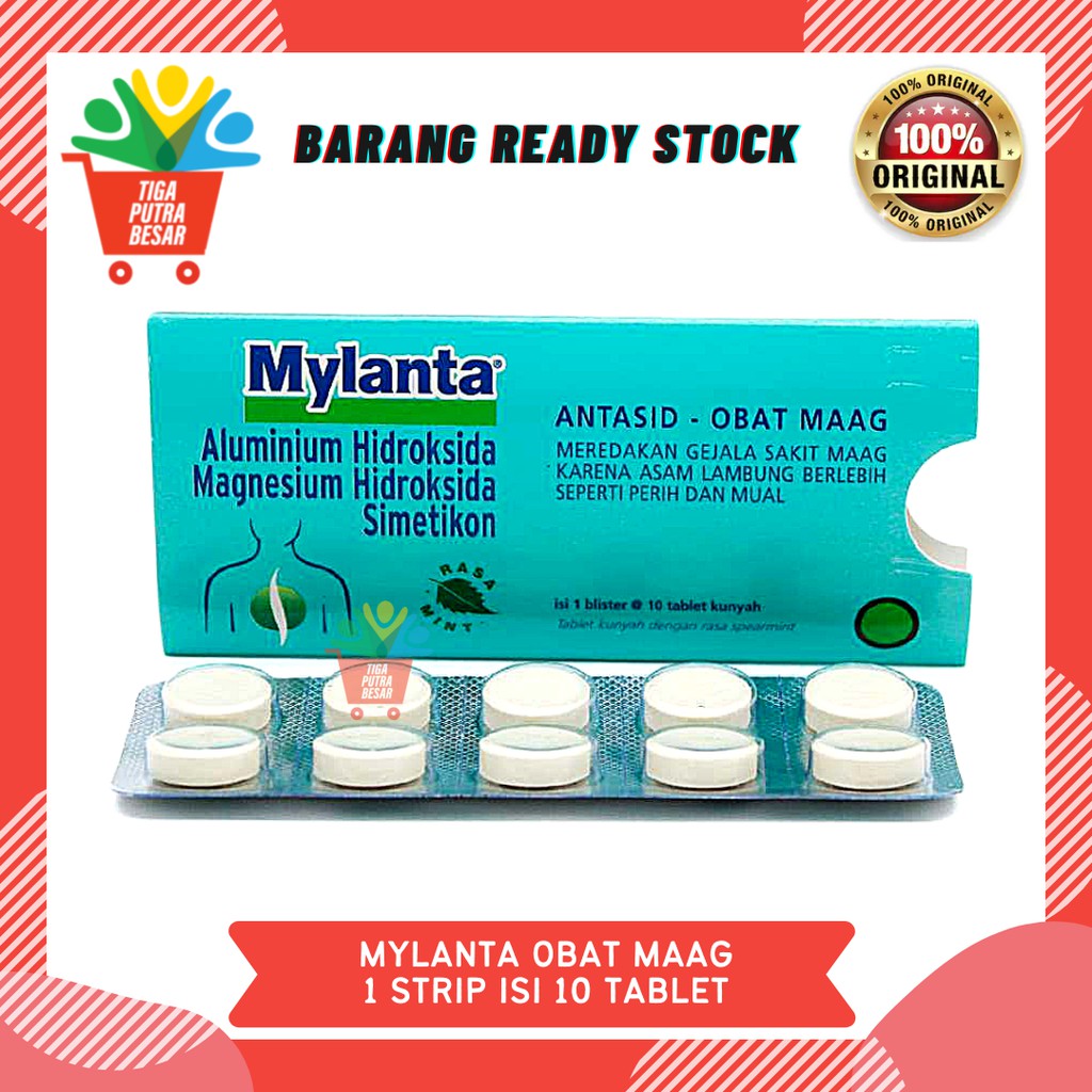 MYLANTA OBAT MAAG 1 STRIP ISI 10 TABLET