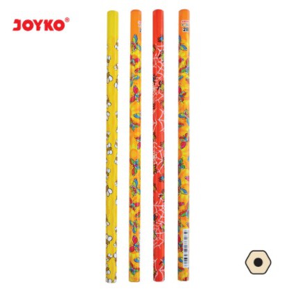 Pensil Joyko BUG P-106 2B Motif Bergambar Pencil Kayu Laba Kupu Lebah Anak Serut Warna Cerah