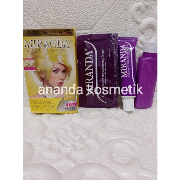 PREMIUM MIRANDA HAIR COLOR MC12 YELLOW - SEMIR RAMBUT MIRANDA KUNING