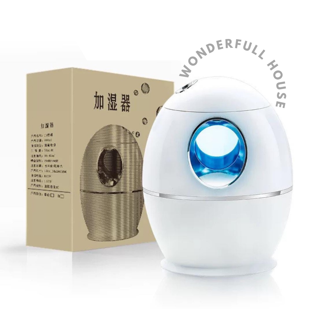 Humidifier Air Oval Telur 800ml Pelembab Ruangan Aromatheraphy 7 COLOR