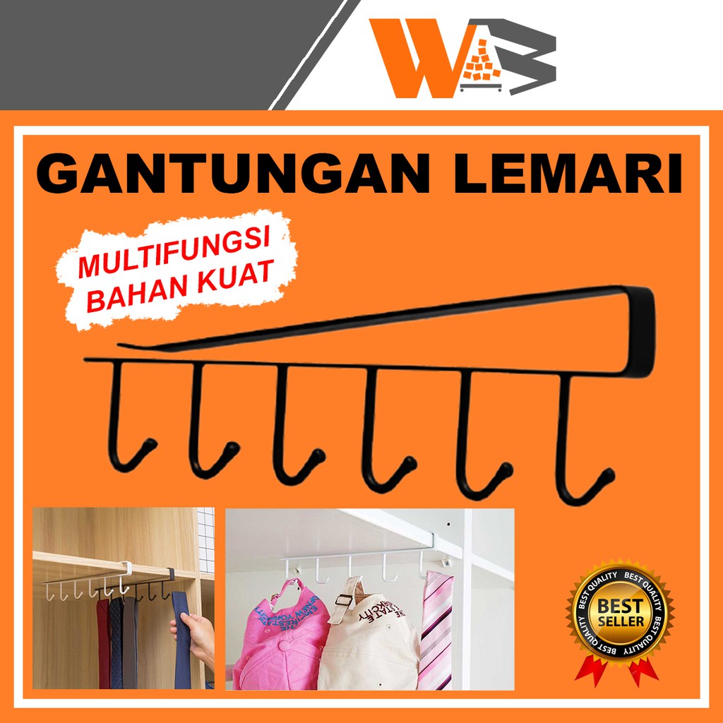 COD Rak Gantungan Baju Serbaguna Baju Anak Bayi Hook Besi Rak Gantung Tambahan Lemari C50