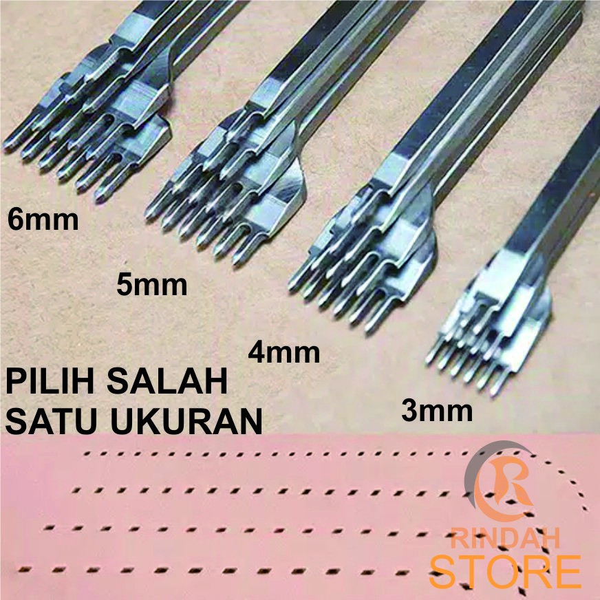 

Set 4pcs Alat Kerajinan Kulit Pelubang Kulit Plong Lacing Stitching Hole Punch Leather Tool
