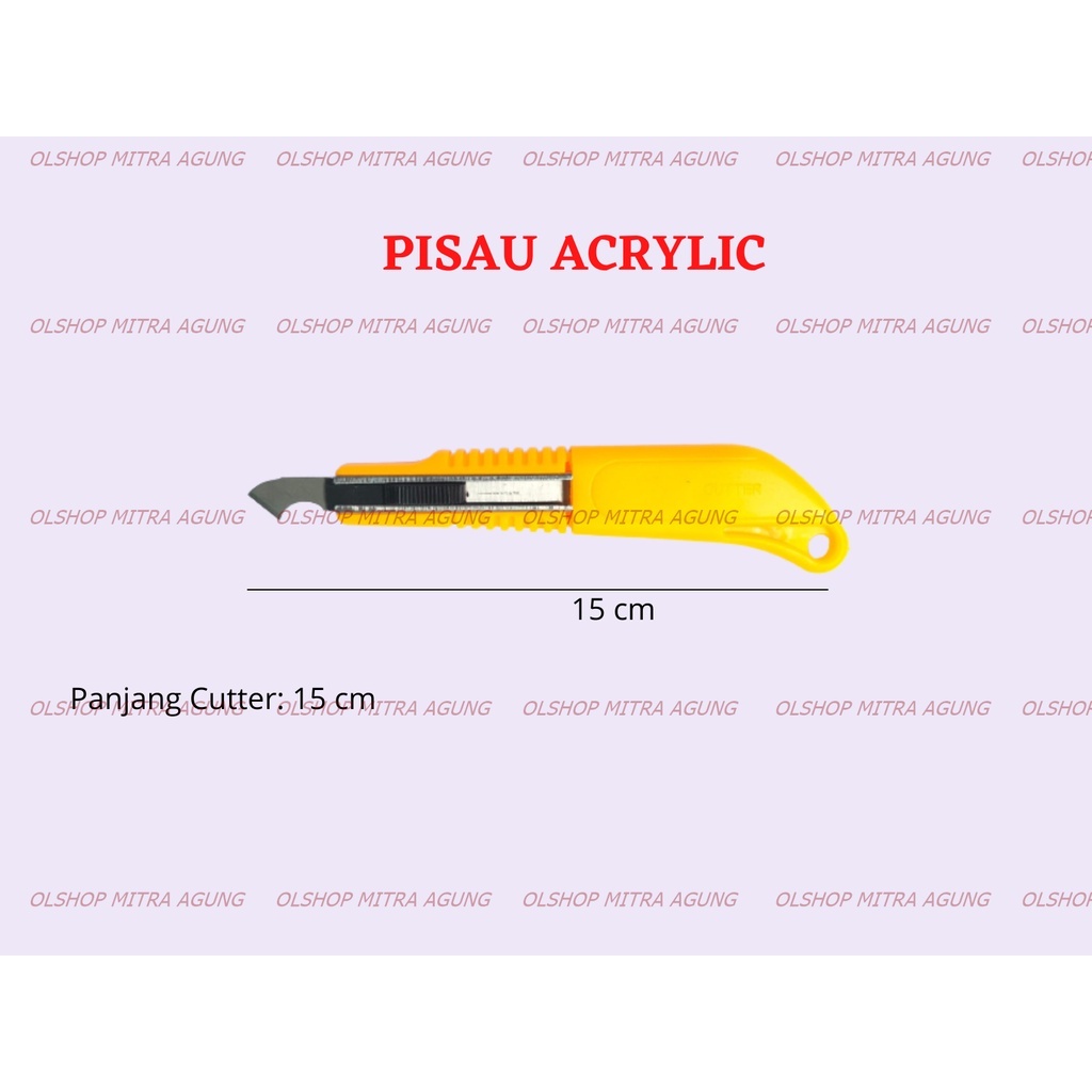 OLS Pisau Cutter Acrylic Tool Knife Riyela Pisau Potong Akrilik MA