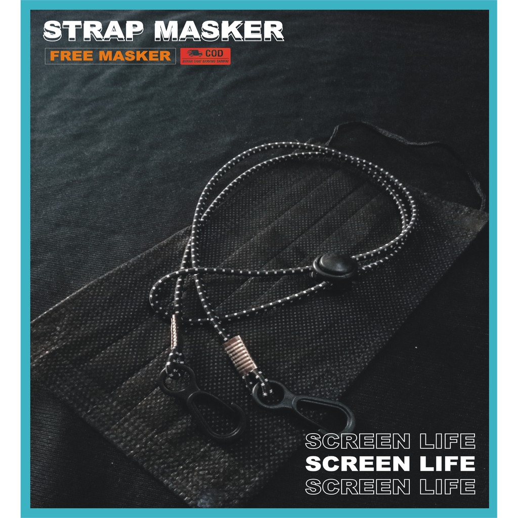 GROSIR Kalung Strap Masker Hjiab Konektor Masker Tali 