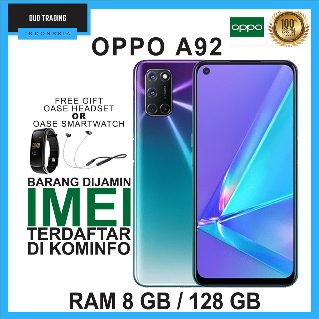 OPPO A92 RAM 8GB ROM 128GB GARANSI RESMI OPPO INDONESIA