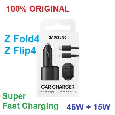 Car Charger Mobil Samsung Z Fold4 Z Flip4 5G Super Fast Charging Ori