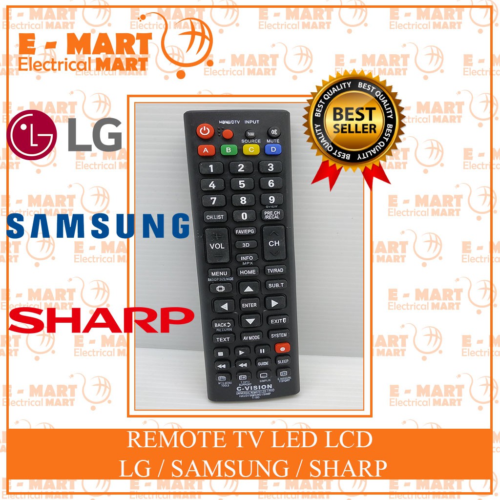 [TRIO] REMOTE TV LED LCD LG SAMSUNG SHARP [TANPA SETTING] HARGA GROSIR