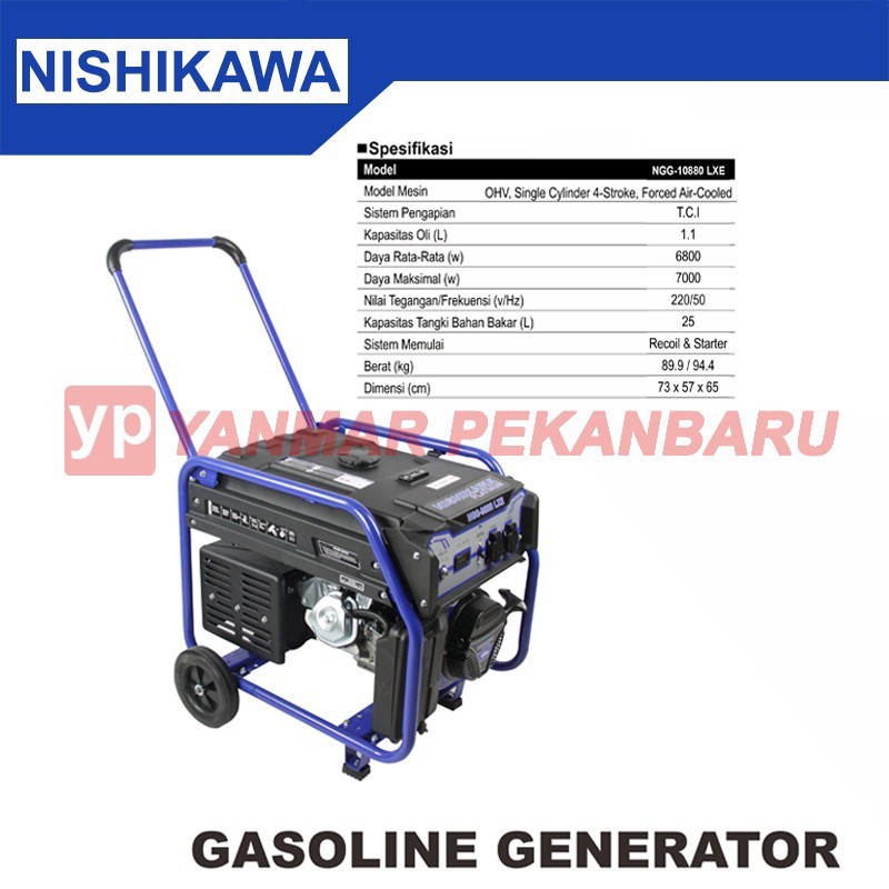 Genset Bensin 6800 Watt NGG 10880 LXE NISHIKAWA Gasoline Generator