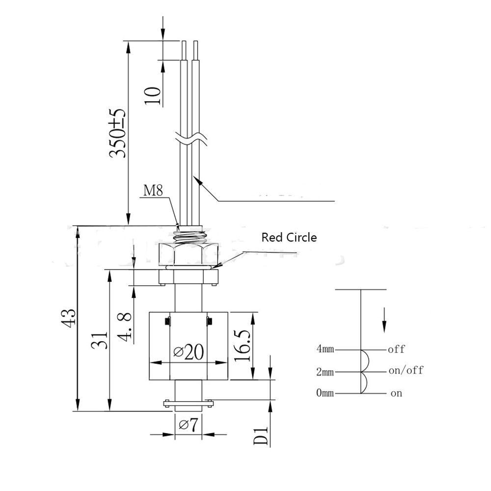 Solighter1 /2/3pcs Sensor Level Air Kabel Bawah Putih Baru Untuk Akuarium Mengapung Switch