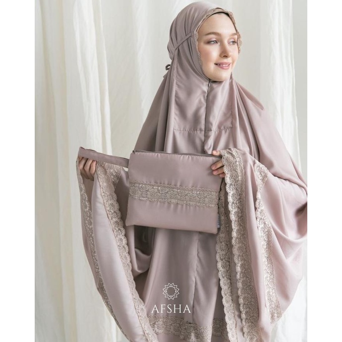 Mukena 2in1 Zahra Travel Zara Silk Hampers Sajadah dan Box Afsha