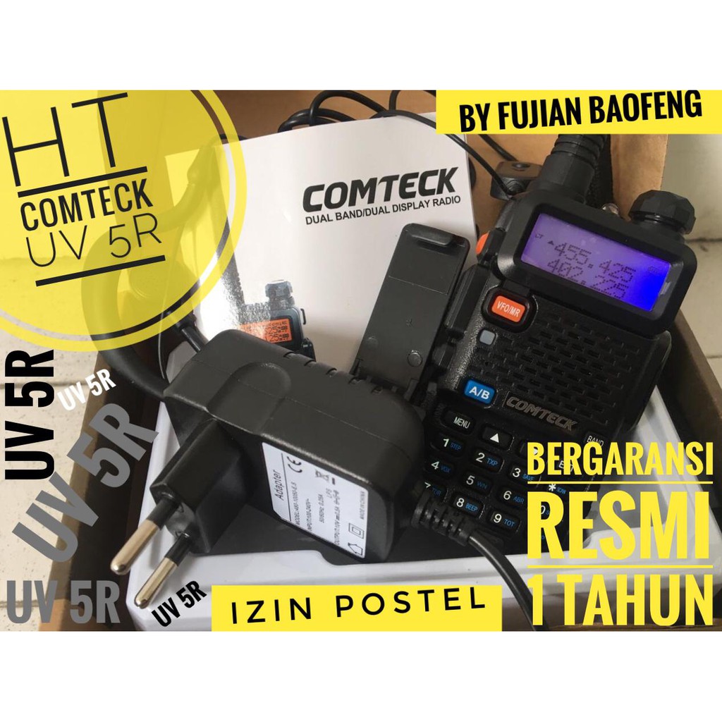 Ht Comteck Uv5r Dual Band Vhf Uhf Radio Fm Garansi 1th Shopee Indonesia