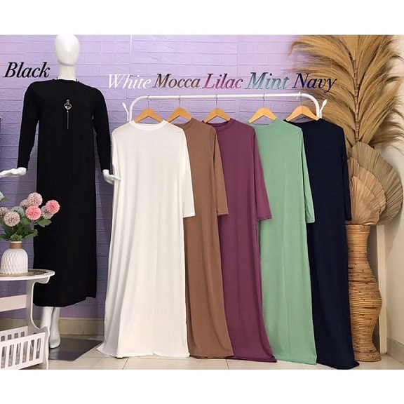 Manset Dress Panjang/Baju Gamis Inner Manset Lengan Panjang Spandek Jersey