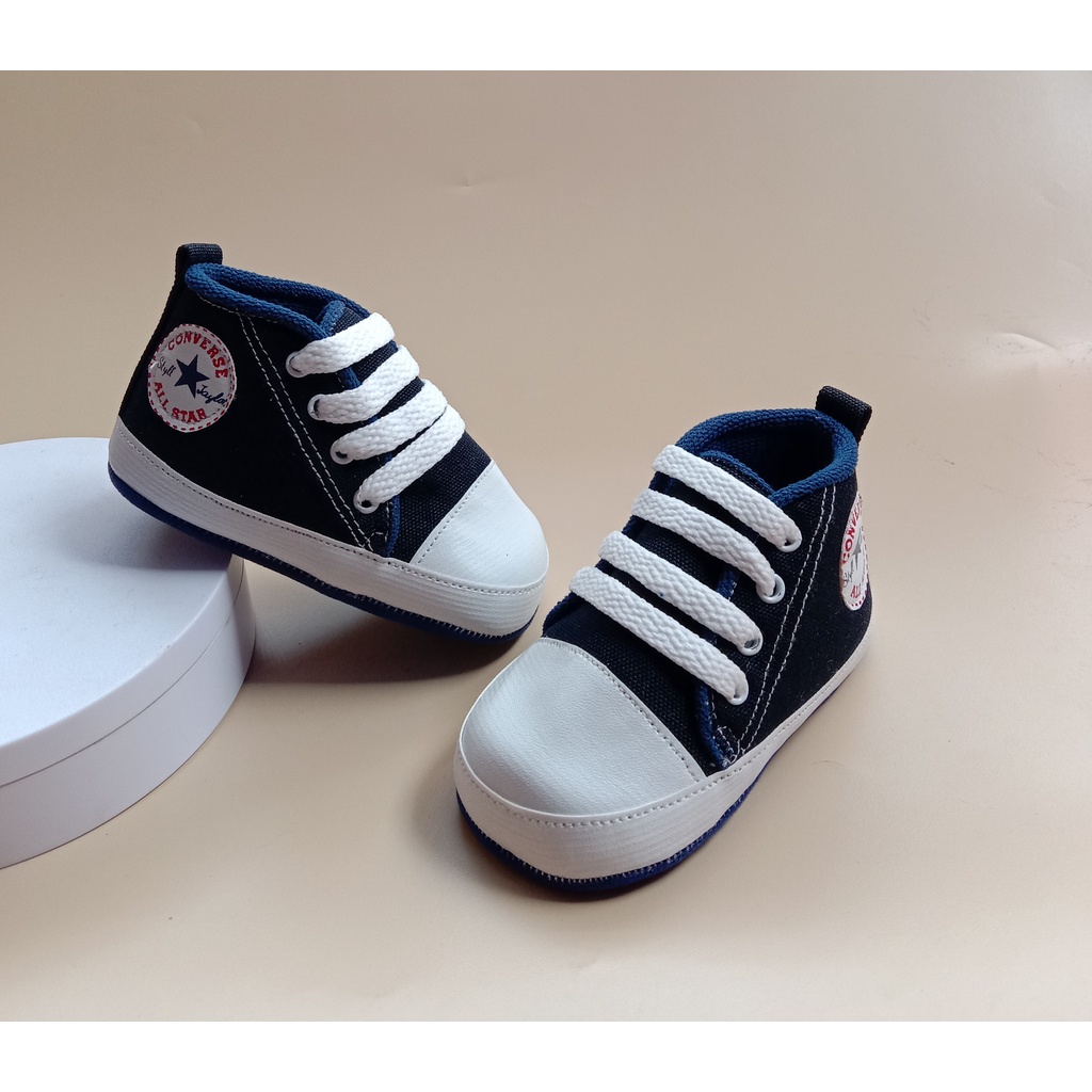 sepatu bayi prewalker anak laki lakii usia 0-12 bulan/sepatu bayi murah - convers