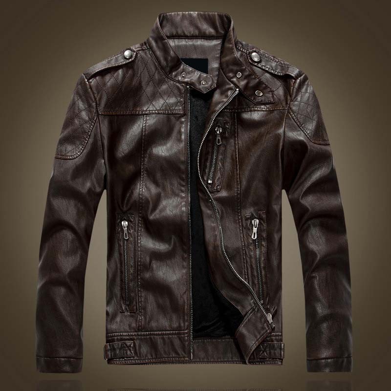 jaket kulit semi asli pria bergaya motor touring murah original a 7