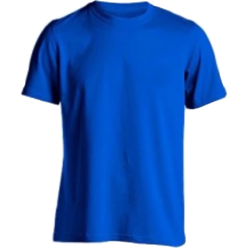 kaos oblong warna biru elektrik