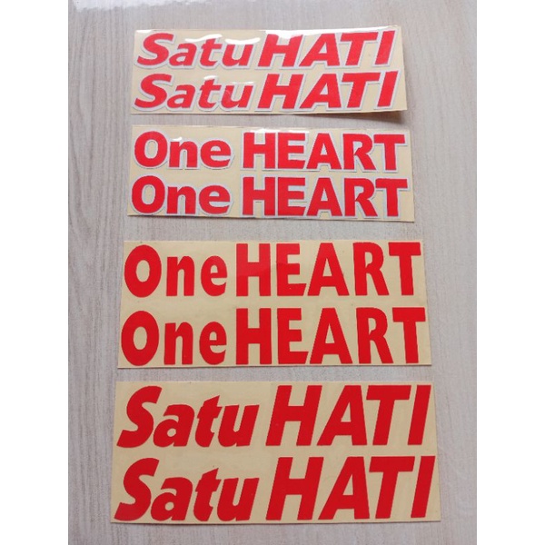 

STICKER CUTTING ONE HEART, SATU HATI
