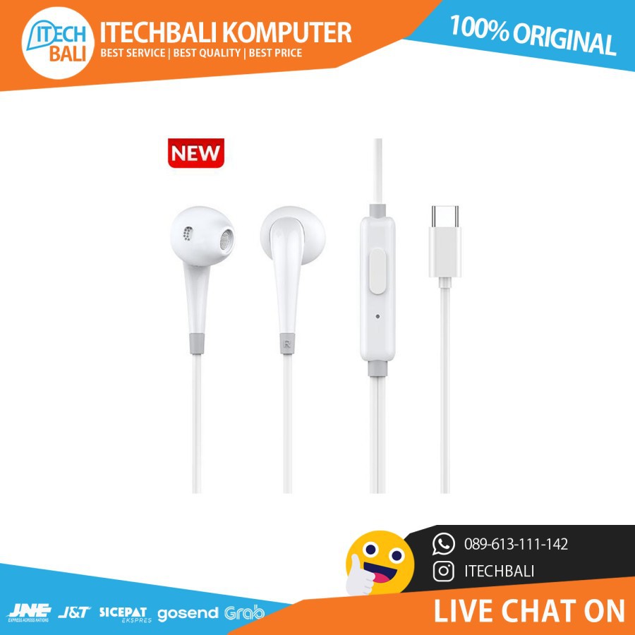 Earphones ROBOT RE701C Powerful Bass High Sound Type-C | ITECHBALI