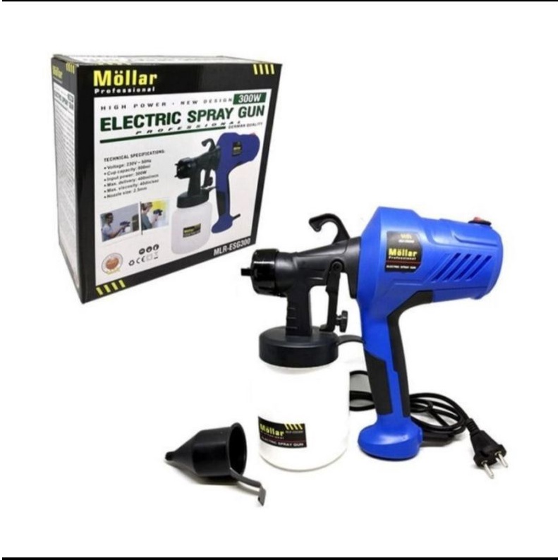 MOLLAR ESG300 electric spray gun alat semprot cat listrik 300w