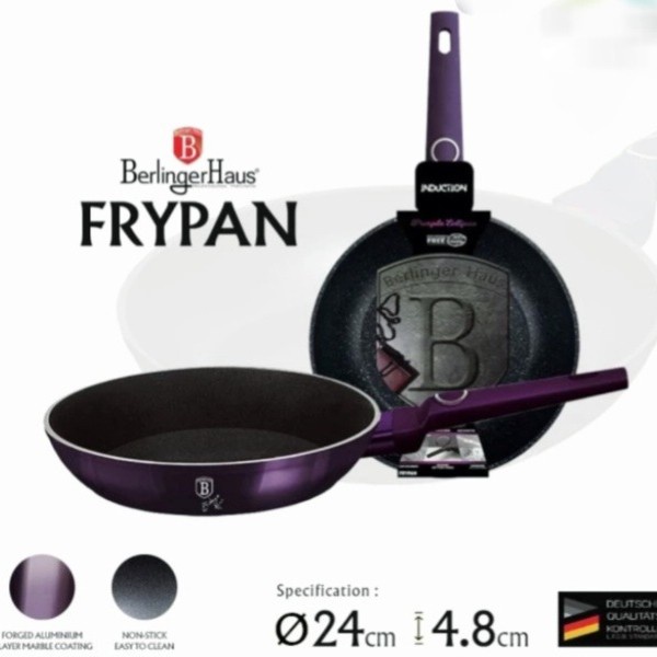 Berlinger Haus Fry Pan Panci Wajan Penggorengan 24Cm Purple Eclipse