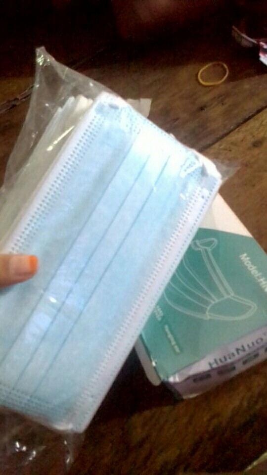 Masker 3 Ply Earloop Huanuo Hn-02 Face Mask Isi 50 Pcs