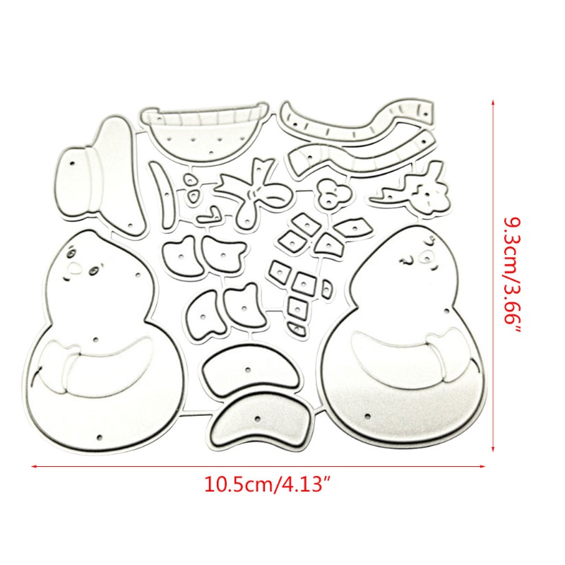 Cetakan Stensil Cutting Dies Motif Snowman Bahan Metal Untuk Scrapbook / Craft Diy