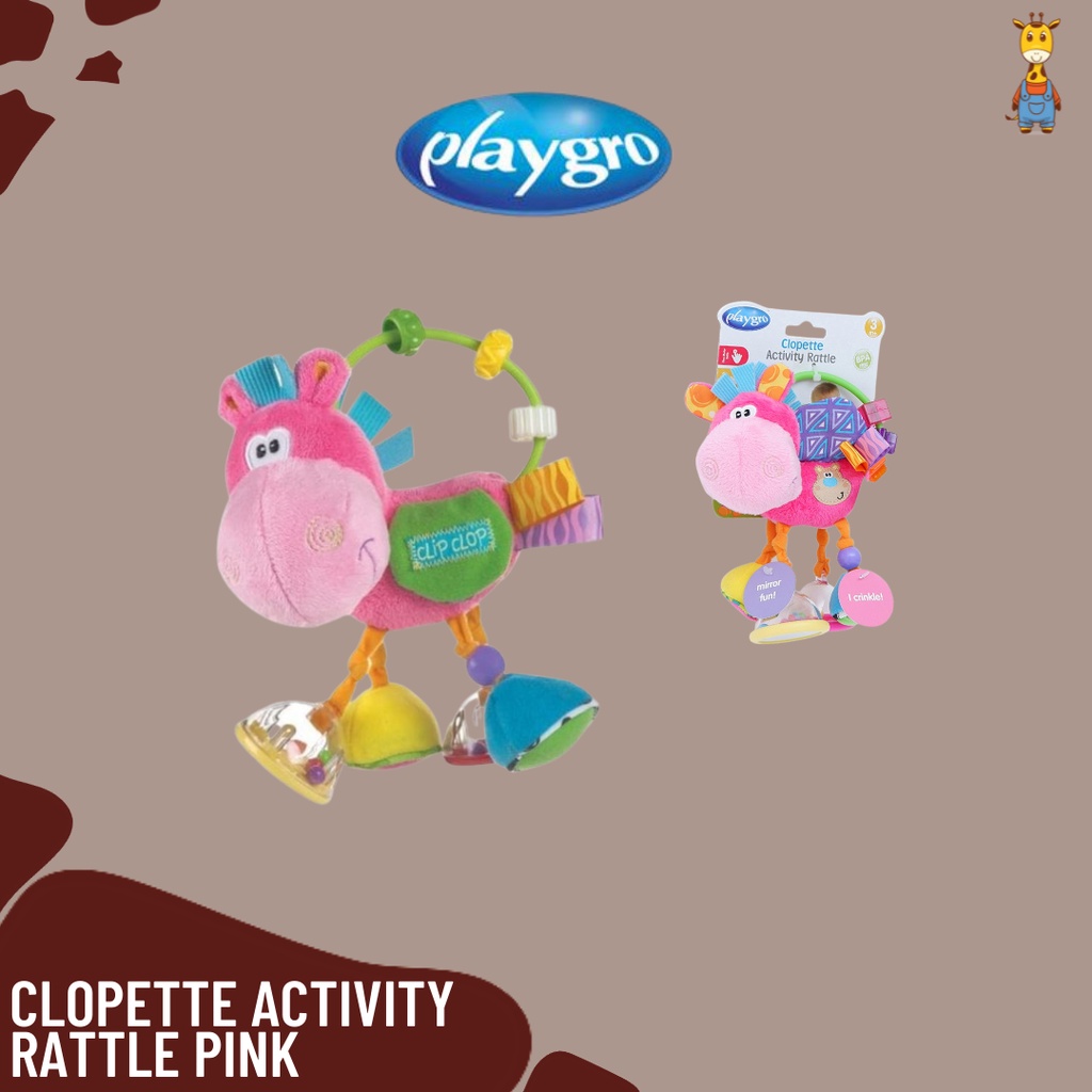 Playgro Clopette Activity Rattle Pink