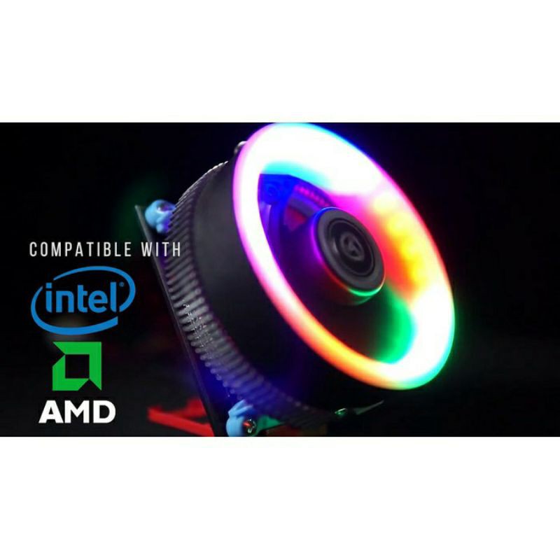 ALSEYE FAN PROCESSOR TBF100 RGB CPU FAN COOLER SUPPORT INTEL DAN AMD