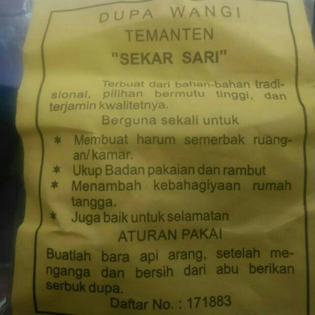 Dupa Sekar Sari Solo