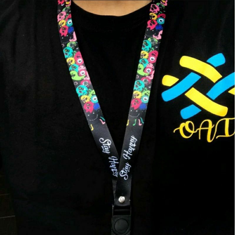

Lanyard Tisu Printing Tali Gantungan Id Card Handphone Motip Awesome